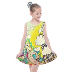 Doodle Wallpaper Artistic Surreal Kids  Summer Dress