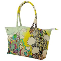 Doodle Wallpaper Artistic Surreal Canvas Shoulder Bag