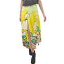 Doodle Wallpaper Artistic Surreal Velour Split Maxi Skirt View1