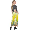 Doodle Wallpaper Artistic Surreal Velour Split Maxi Skirt View2