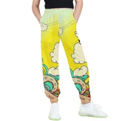 Doodle Wallpaper Artistic Surreal Kids  Elastic Waist Pants