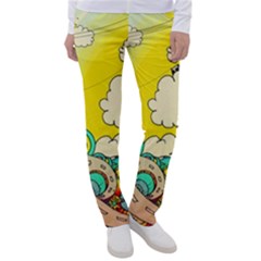 Doodle Wallpaper Artistic Surreal Women s Casual Pants by Jancukart