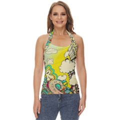 Doodle Wallpaper Artistic Surreal Basic Halter Top