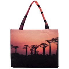 Baobabs Trees Silhouette Landscape Sunset Dusk Mini Tote Bag by Jancukart