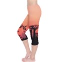 Baobabs Trees Silhouette Landscape Sunset Dusk Capri Leggings  View3