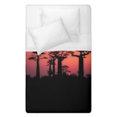 Baobabs Trees Silhouette Landscape Sunset Dusk Duvet Cover (single Size)