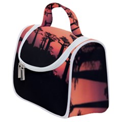 Baobabs Trees Silhouette Landscape Sunset Dusk Satchel Handbag by Jancukart