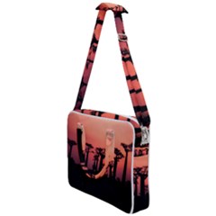 Baobabs Trees Silhouette Landscape Sunset Dusk Cross Body Office Bag