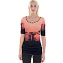 Baobabs Trees Silhouette Landscape Sunset Dusk Wide Neckline Tee View1