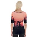 Baobabs Trees Silhouette Landscape Sunset Dusk Wide Neckline Tee View2