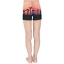 Baobabs Trees Silhouette Landscape Sunset Dusk Kids  Sports Shorts View2