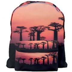 Baobabs Trees Silhouette Landscape Sunset Dusk Giant Full Print Backpack by Jancukart