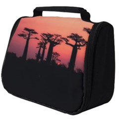 Baobabs Trees Silhouette Landscape Sunset Dusk Full Print Travel Pouch (big) by Jancukart