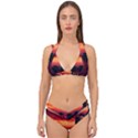 New York City Urban Skyline Harbor Bay Reflections Double Strap Halter Bikini Set View1