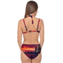 New York City Urban Skyline Harbor Bay Reflections Double Strap Halter Bikini Set View2