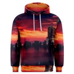 New York City Urban Skyline Harbor Bay Reflections Men s Overhead Hoodie by Jancukart