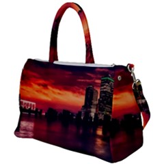 New York City Urban Skyline Harbor Bay Reflections Duffel Travel Bag