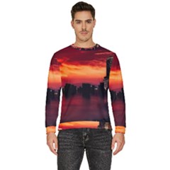 New York City Urban Skyline Harbor Bay Reflections Men s Fleece Sweatshirt by Jancukart