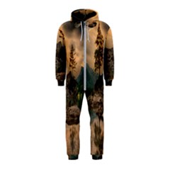 Nature Waters Lake Island Landscape Thunderstorm Hooded Jumpsuit (kids)