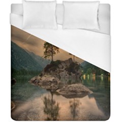 Nature Waters Lake Island Landscape Thunderstorm Duvet Cover (california King Size)