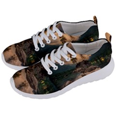 Nature Waters Lake Island Landscape Thunderstorm Men s Lightweight Sports Shoes