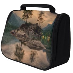 Nature Waters Lake Island Landscape Thunderstorm Full Print Travel Pouch (big)