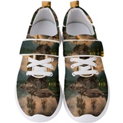 Nature Waters Lake Island Landscape Thunderstorm Men s Velcro Strap Shoes by Jancukart