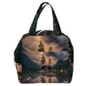 Nature Waters Lake Island Landscape Thunderstorm Boxy Hand Bag View1