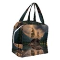 Nature Waters Lake Island Landscape Thunderstorm Boxy Hand Bag View3