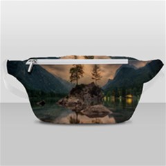 Nature Waters Lake Island Landscape Thunderstorm Waist Bag  by Jancukart