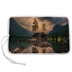 Nature Waters Lake Island Landscape Thunderstorm Pen Storage Case (s) by Jancukart