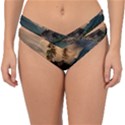 Nature Waters Lake Island Landscape Thunderstorm Double Strap Halter Bikini Bottoms View1