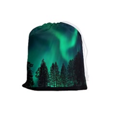 Aurora Northern Lights Phenomenon Atmosphere Sky Drawstring Pouch (large)