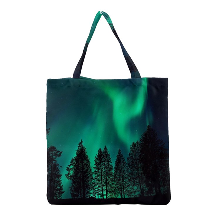 Aurora Northern Lights Phenomenon Atmosphere Sky Grocery Tote Bag