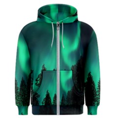 Aurora Northern Lights Phenomenon Atmosphere Sky Men s Zipper Hoodie