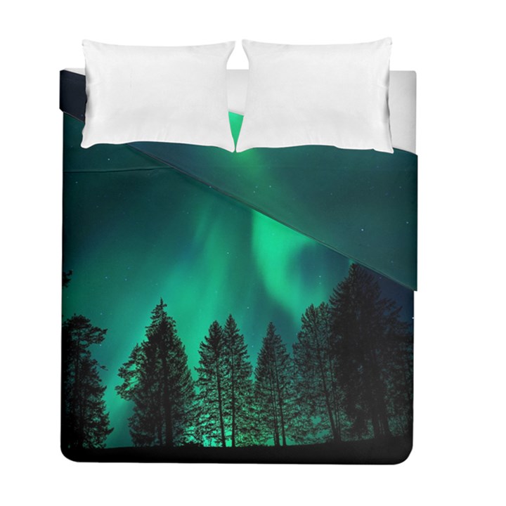 Aurora Northern Lights Phenomenon Atmosphere Sky Duvet Cover Double Side (Full/ Double Size)