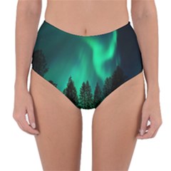 Aurora Northern Lights Phenomenon Atmosphere Sky Reversible High-waist Bikini Bottoms by Jancukart