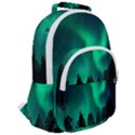 Aurora Northern Lights Phenomenon Atmosphere Sky Rounded Multi Pocket Backpack View2