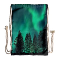 Aurora Northern Lights Phenomenon Atmosphere Sky Drawstring Bag (large)