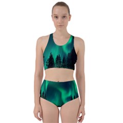 Aurora Northern Lights Phenomenon Atmosphere Sky Racer Back Bikini Set by Jancukart