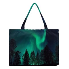 Aurora Northern Lights Phenomenon Atmosphere Sky Medium Tote Bag by Jancukart