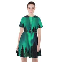 Aurora Northern Lights Phenomenon Atmosphere Sky Sailor Dress