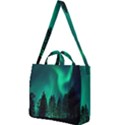 Aurora Northern Lights Phenomenon Atmosphere Sky Square Shoulder Tote Bag View1