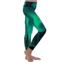 Aurora Northern Lights Phenomenon Atmosphere Sky Kids  Lightweight Velour Classic Yoga Leggings View3