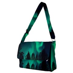 Aurora Northern Lights Phenomenon Atmosphere Sky Full Print Messenger Bag (m) by Jancukart