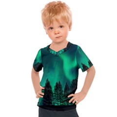 Aurora Northern Lights Phenomenon Atmosphere Sky Kids  Sports Tee