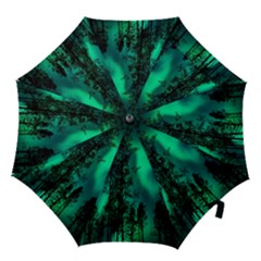 Aurora Northern Lights Celestial Magical Astronomy Hook Handle Umbrellas (small)