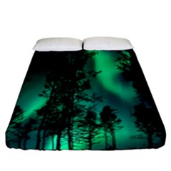 Aurora Northern Lights Celestial Magical Astronomy Fitted Sheet (california King Size)