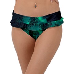 Aurora Northern Lights Celestial Magical Astronomy Frill Bikini Bottoms