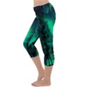 Aurora Northern Lights Celestial Magical Astronomy Capri Yoga Leggings View2